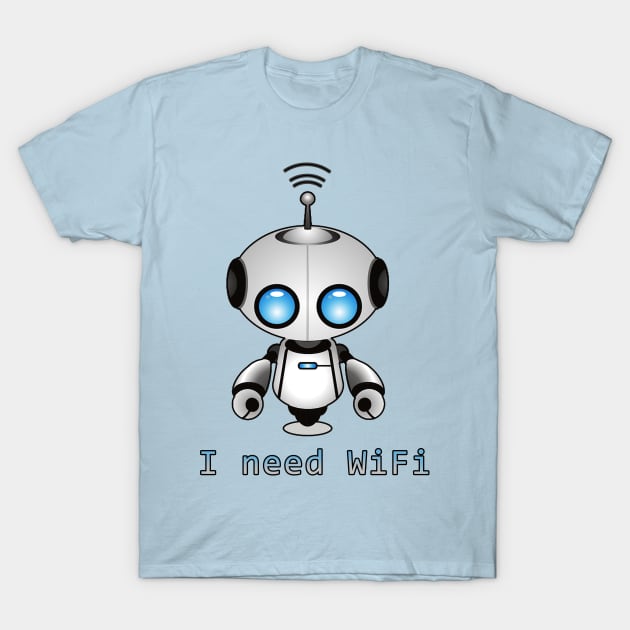 Cute Robot T-Shirt by valentinahramov